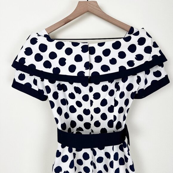 Rare Arnold Scaasi Vintage Polka Dot Midi Dress Pin-Up Cocktail Party 70's 80's - Picture 7 of 7